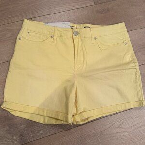SEVEN 7 LEMON MERINGUE YELLOW WOMENS SHORTS SIZE 16 WEEKEND SHORTS STRETCH DENIM